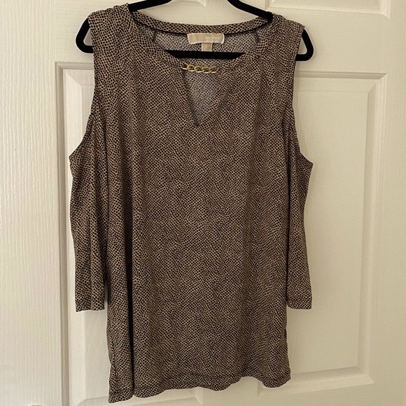 ✨Host Pick✨Michael Kors Snake Print Chain Cutout Top - Picture 4 of 16